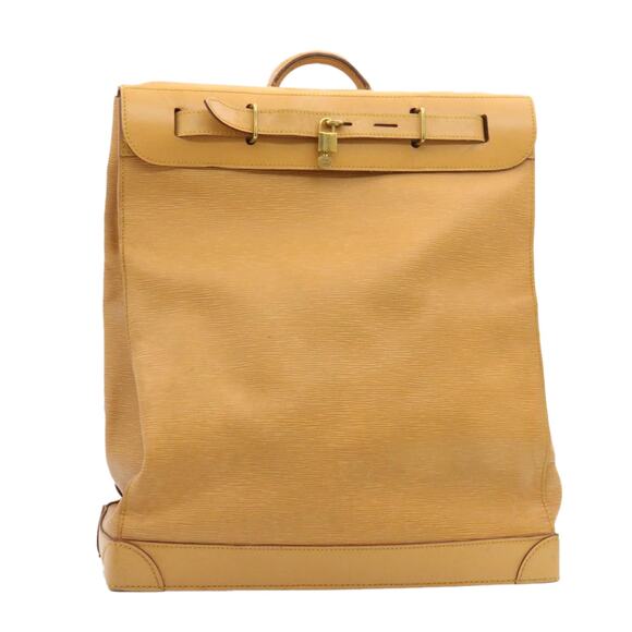 LOUIS VUITTON Epi Steamer Bag Boston Bag Beige - Picture 1 of 16